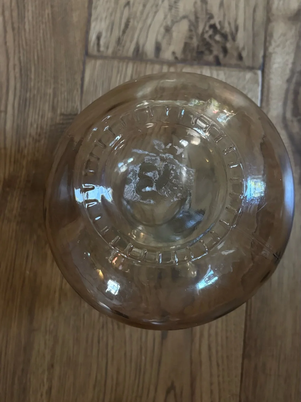 Hand-Blown Smoky Brown Glass Vase